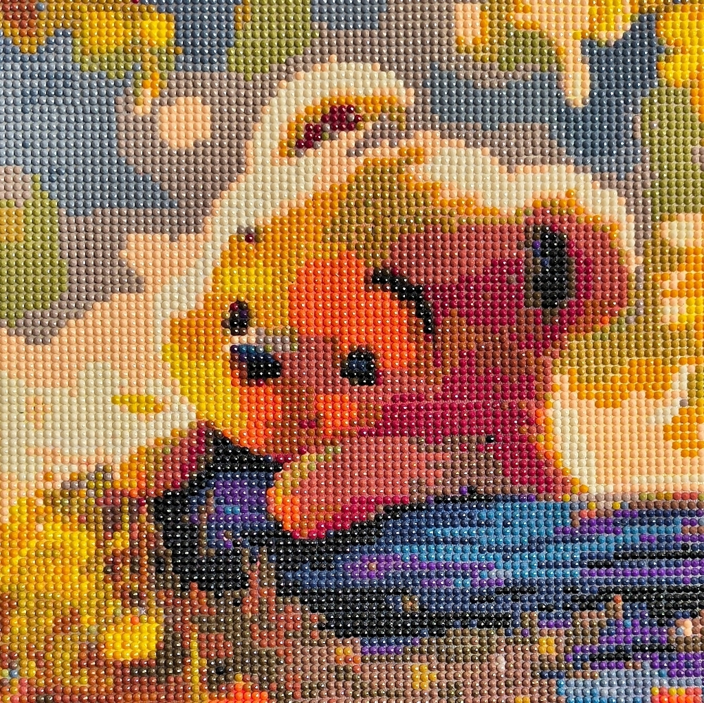 Hand Crafted Diamond Winnie The Pooh Bear Wall Hanging